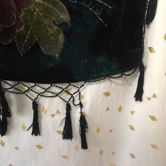 Velvet Peacock Beaded Shawl - Picture 10 of 11